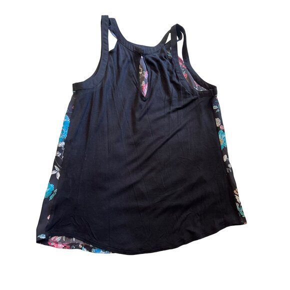 💖Floral Sleeveless Express Womens Top With Keyhole Back - Polyester Rayon Blend - Picture 6 of 6